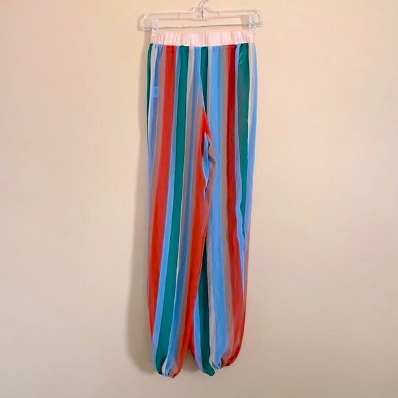 House of Harlow 1960 x Revolve Manaus Miami Stripe Jogger Pant XS Beach Vacation - Picture 7 of 10